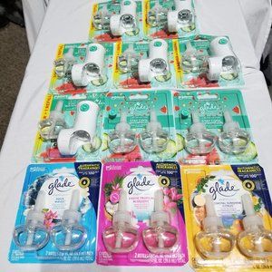 Mix Lot Glade Warmers and Refills Brand New